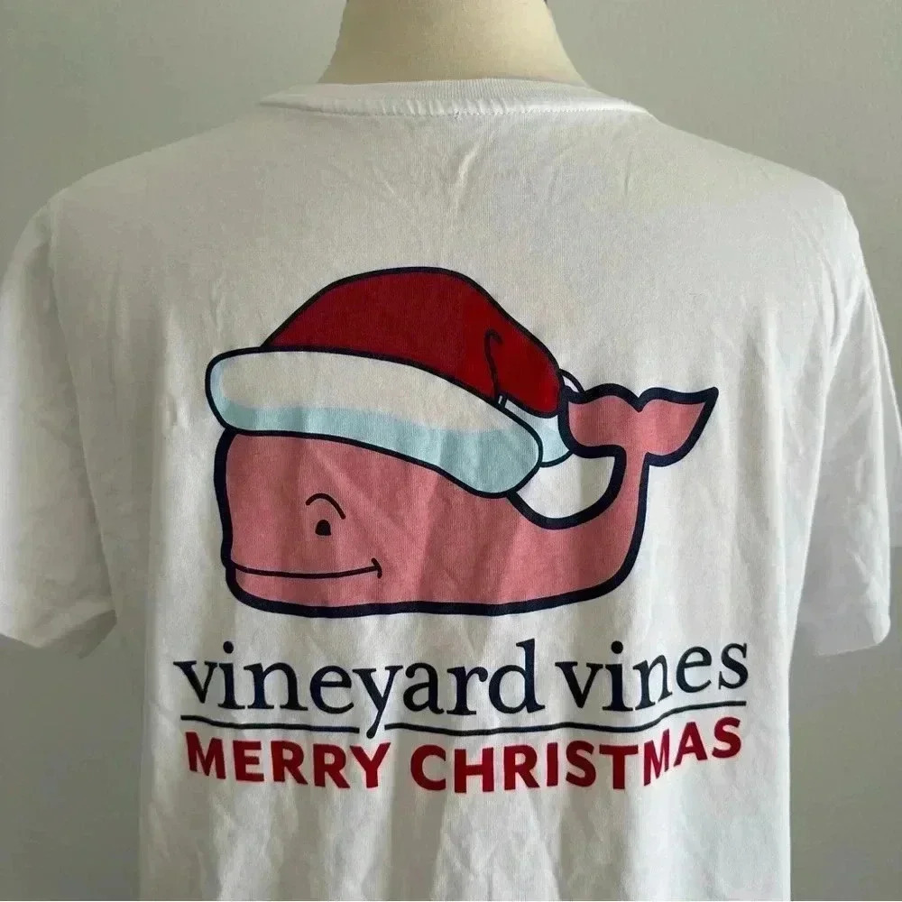 Vineyard Vines 100% Cotton Tee Merry Christmas Sz M - Picture 3 of 7